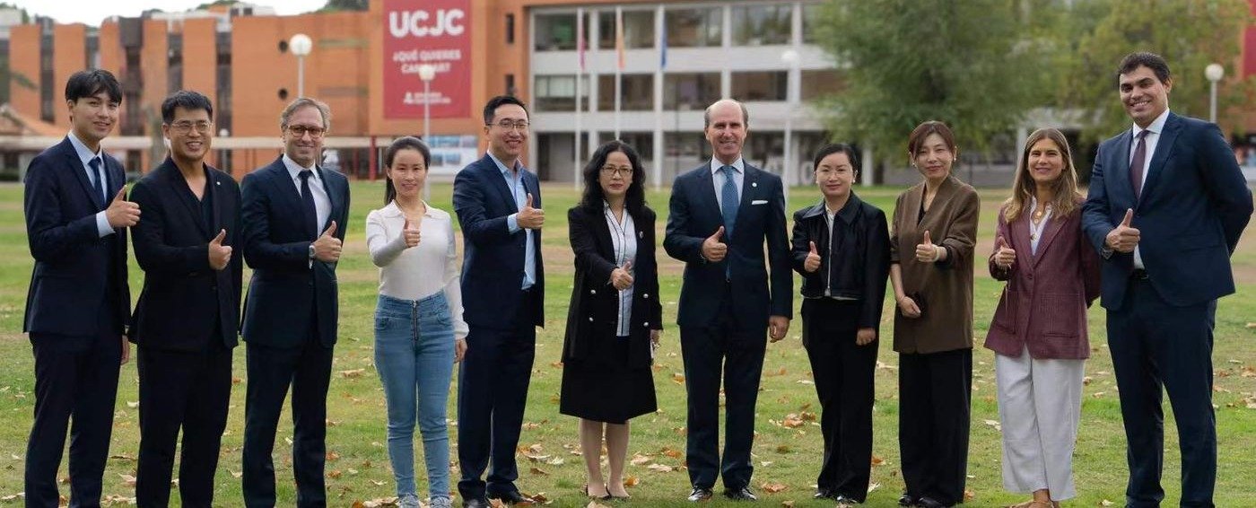 CWE team with the Universidad Camilo José Cela team on the Madrid campus